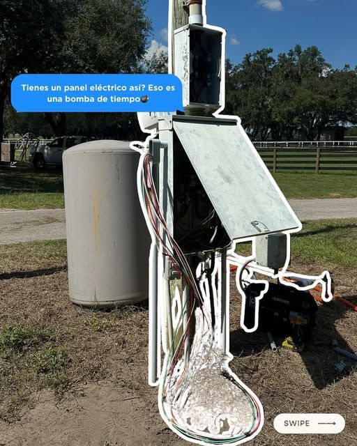 Panel viejo sustituido por un meter combo